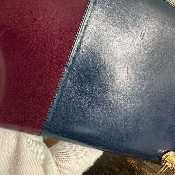 Yves Saint Laurent YSL Vintage Multicolor Two-Tone Long Wallet W/ Added Crossbod - Picture 9 of 16